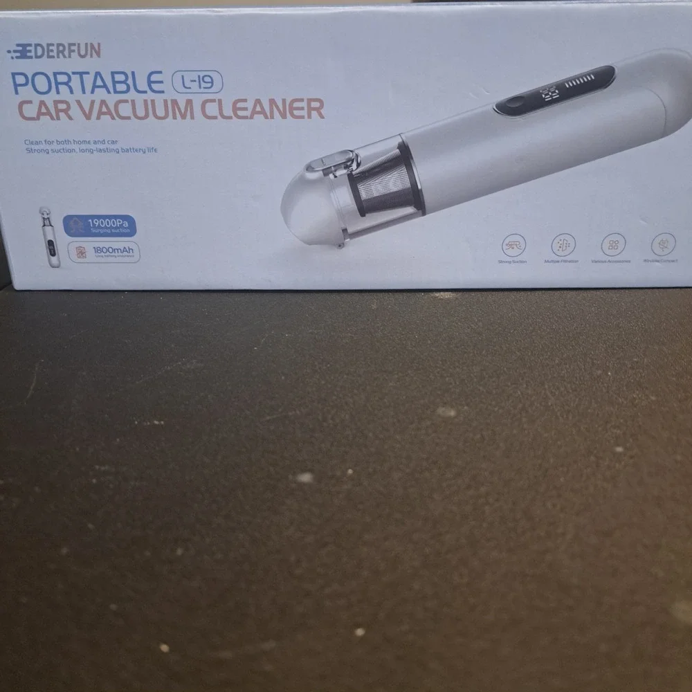 Derfun L-19 Portable Car Vacuun Cleaner w/ Accessories Wireless 19000Pa Gray